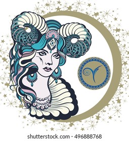 Decorative Zodiac sign Aries