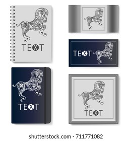 Decorative zodiac sign Aries. Horoscope and astrology (astronomy)-symbol. Vector illustration.