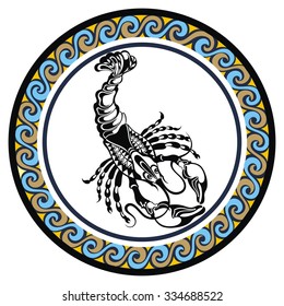 Decorative Zodiac sign Cancer 