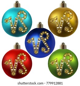 Decorative zodiac sign Capricorn. Horoscope and astrology (astronomy)-symbol. Christmas ball. New Year's design. Vector illustration.