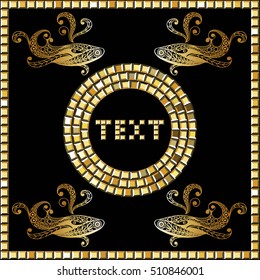 Decorative zodiac sign Cetus, Cet . Horoscope and astrology, astronomy -symbol. Vector illustration.