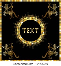 Decorative zodiac sign Sagittarius. Horoscope and astrology (astronomy)-symbol. Vector illustration.