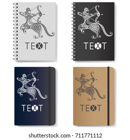 Decorative zodiac sign Sagittarius. Horoscope and astrology (astronomy)-symbol. Vector illustration.