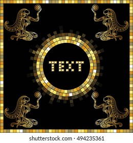 Decorative zodiac sign Virgo. Horoscope and astrology (astronomy)-symbol. Vector illustration.