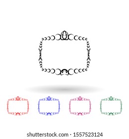 Decorativeframe and border multi color icon. Simple thin line, outline vector of frame icons for ui and ux, website or mobile application