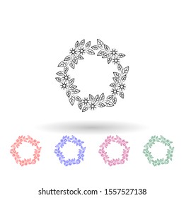 Decorativeframe and border multi color icon. Simple thin line, outline vector of frame icons for ui and ux, website or mobile application