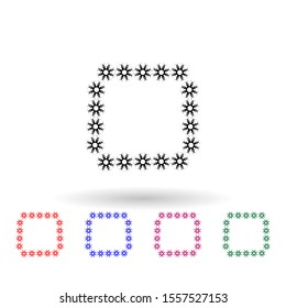 Decorativeframe and border multi color icon. Simple thin line, outline vector of frame icons for ui and ux, website or mobile application