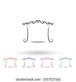 Decorativeframe and border multi color icon. Simple thin line, outline vector of frame icons for ui and ux, website or mobile application