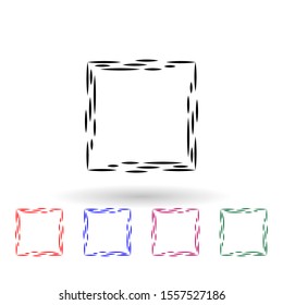 Decorativeframe and border multi color icon. Simple thin line, outline vector of frame icons for ui and ux, website or mobile application
