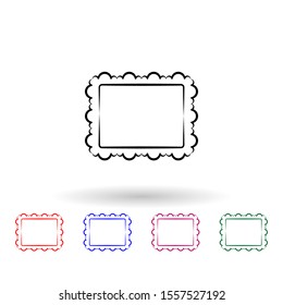 Decorativeframe and border multi color icon. Simple thin line, outline vector of frame icons for ui and ux, website or mobile application