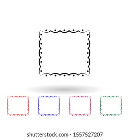 Decorativeframe and border multi color icon. Simple thin line, outline vector of frame icons for ui and ux, website or mobile application