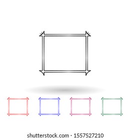Decorativeframe and border multi color icon. Simple thin line, outline vector of frame icons for ui and ux, website or mobile application