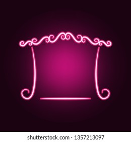 Decorativeframe and border neon icon. Elements of Frame set. Simple icon for websites, web design, mobile app, info graphics