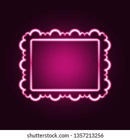 Decorativeframe and border neon icon. Elements of Frame set. Simple icon for websites, web design, mobile app, info graphics