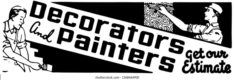 Decorators And Painters - Retro Ad Art Banner
