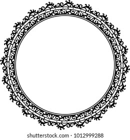 Decotative black frame.  Vintage ornament. 