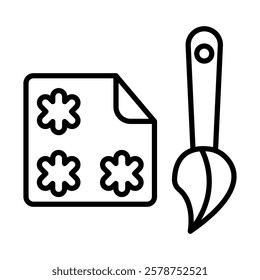 Decoupage Vector Line Icon Design