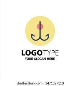 Decoy, Fishing, Hook, Sport Business Logo Template. Flat Color