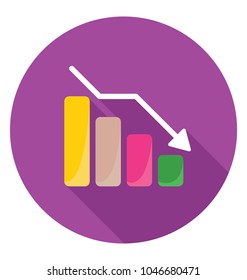 
A decrease barchart for business loss indication

