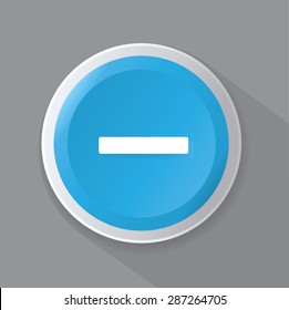 decrease blue vector button