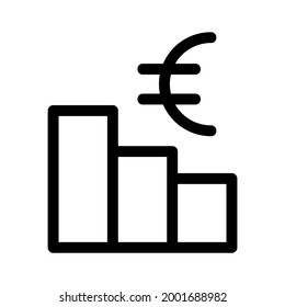 decrease chart icon or logo isolated sign symbol vector illustration - high quality black style vector icons
