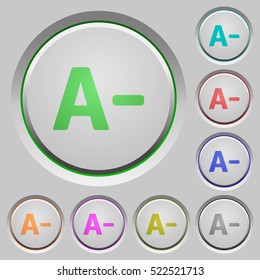 Decrease font size color icons on sunk push buttons