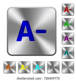 Decrease font size engraved icons on rounded square glossy steel buttons