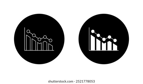 Disminuir icono de gráfico en estilo genérico. Concepto estadístico