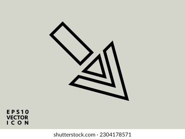 Decrease icon. Direction Sign. Navigation, Vector Down Arrows Symbol