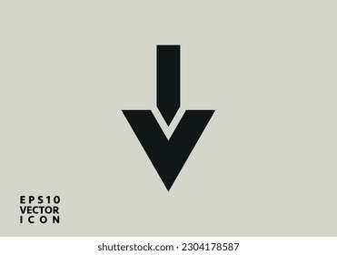 Decrease icon. Direction Sign. Navigation, Vector Down Arrows Symbol