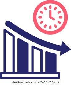 Decrease Icon Fill Vector Illustration