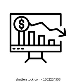 Decrease icon or logo isolated sign symbol vector illustration - high quality black style vector icons
