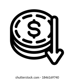 decrease icon or logo isolated sign symbol vector illustration - high quality black style vector icons
