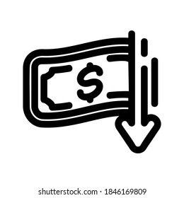 decrease icon or logo isolated sign symbol vector illustration - high quality black style vector icons
