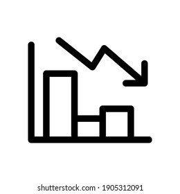decrease icon or logo isolated sign symbol vector illustration - high quality black style vector icons
