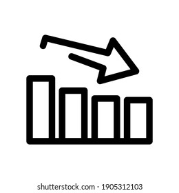 decrease icon or logo isolated sign symbol vector illustration - high quality black style vector icons
