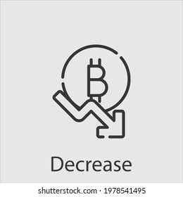 decrease icon vector icon.Editable stroke.linear style sign for use web design and mobile apps,logo.Symbol illustration.Pixel vector graphics - Vector