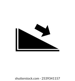 Decrease icon Vector simple flat graphic illustration