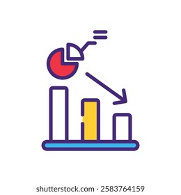 Decrease icon vector stock illustration