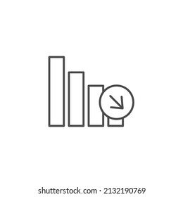 Decrease icons  symbol vector elements for infographic web