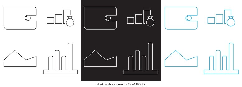 Decrease and Increase icon . Profit, stock market, growth, fall, arrow up, down etc. Vector for websites, mobile interfaces,  banner etc. EPS 10