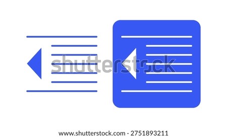 Indent Decrease Icon Vector (Version 4) – EPS, SVG, PNG Free Download
