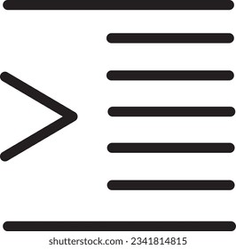 Decrease Indent Text Outline Icon