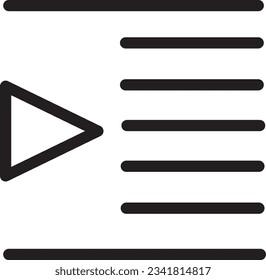 Decrease Indent Text Outline Icon