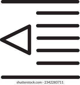 Decrease Indent Text Outline Icon