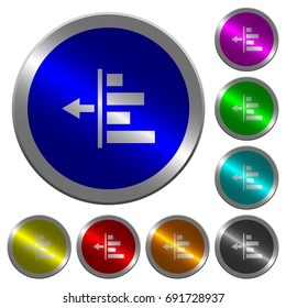 Decrease left indentation of content icons on round luminous coin-like color steel buttons