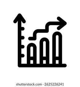 decrease line icon. Clean and minimalist vector icon for websites, mobile apps, presentations, and logos. Fully scalable and customizable for any project.