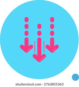 Decrease Line vector Icon Design