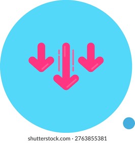 Decrease Line vector Icon Design