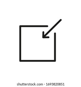 Decrease Narrow Vector Outline Icon
